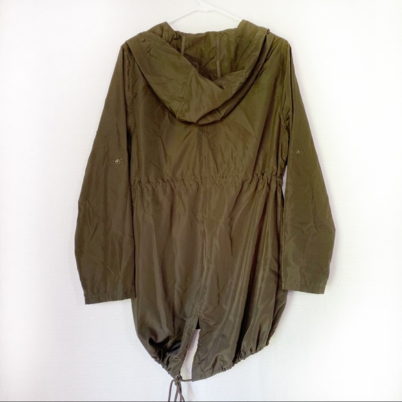 Parka in a Pocket Olive Green Sz M Utility Jacket - Picture 2 of 6